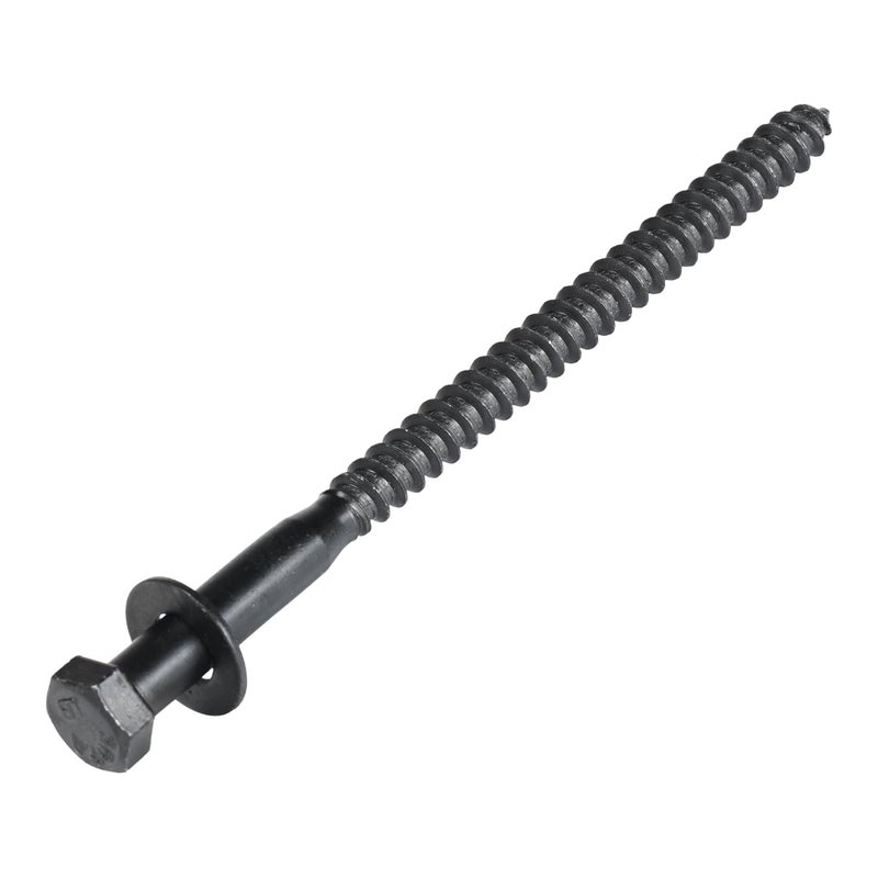 MAKERS BOLT 5/16 x 6 (50 Pack) Lag Screw Kit, 50 Screws and 50 Washers, Ceramic Black Ruspert Coating for Exterior Use, Meets ASTM A307 and ASME B18.2.1, Industrial/Commerical Grade by - Image 1